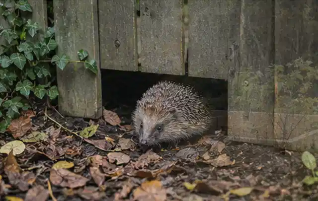Igel nutzt einen bodennahen Durchgang unter einem hölzernen Gartenzaun; Thema Smoker, Schwerpunkt Kaufberatung; Ergebnis.